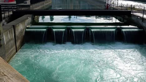 Water-spike-and-Spreuer-bridge,-Lucerne,-Switzerland