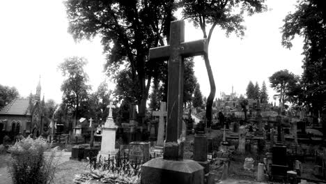 Classic-Cemetery-with-Church-and-Cross