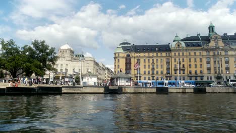 Lapso-de-tiempo-de-centro-de-la-ciudad-de-Bergen-Noruega