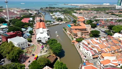 Aerial-view-of-Malacca-cityscape-at-daytime