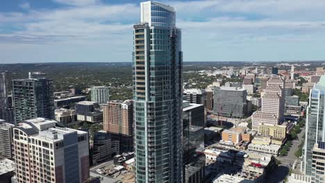 Aerial-of-Downtown-Austin,-Texas