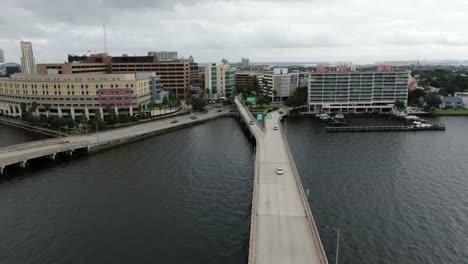 Aerial-of-Downtown-Tampa,-Florida