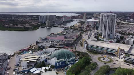 Aerial-of-Downtown-Tampa,-Florida