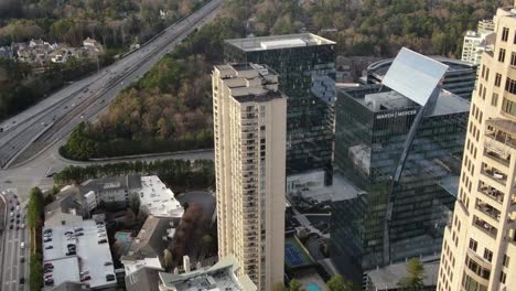 Aerial-of-Buckhead,-Atlanta,-Georgia