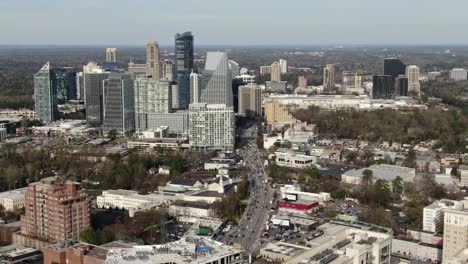 Aerial-of-Buckhead,-Atlanta,-Georgia