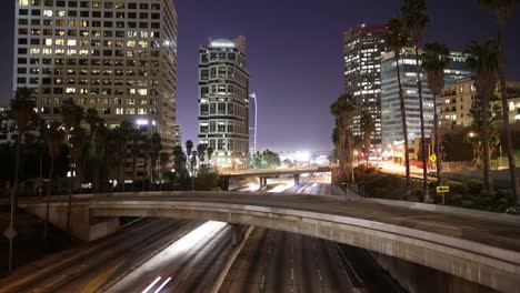 Centro-de-la-ciudad-de-Los-Ángeles,-timelapse