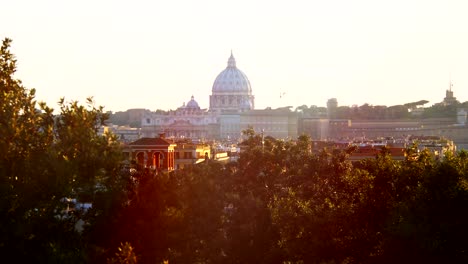 sunset-views-of-St.-Peter's-Basilica-in-Rome:-Vatican,-Christianity,-faith,-pope