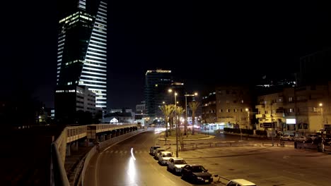 Viaje-por-la-noche,-lapso-de-tiempo