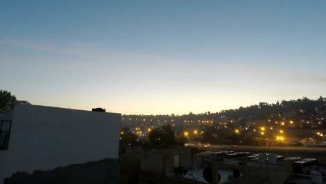 Sunrise-time-lapse-over-Amman,-Jordan