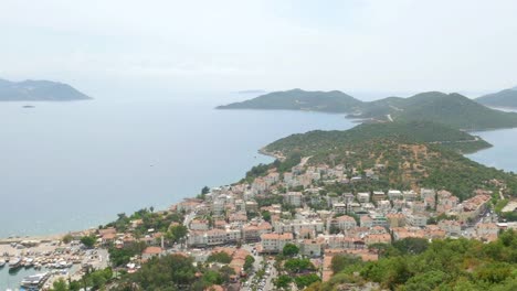 Kas,-Turquía,-continente-turca-y-van-der-vaart-Isla,-Grecia