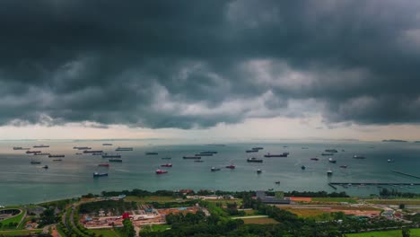 singapore-beautiful-storm-sky-port-bay-4k-time-lapse