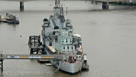 The-Belfast-warship-with-some-people-on-it