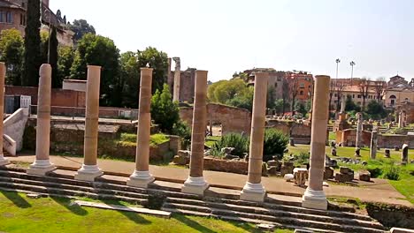 Roman-Forum.-Video-of-Roman-Forum-in-Rome,-Italy.-(Latin:-Forum-Romanum,-Italian:-Foro-Romano)