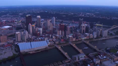 Aerial-view-of-Pittsburgh,-Pennsylvania