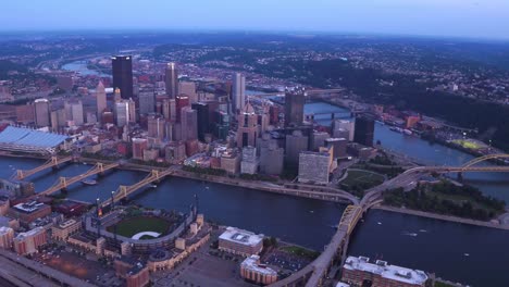 Aerial-view-of-Pittsburgh,-Pennsylvania