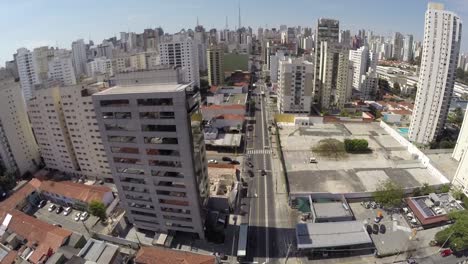 Vista-aérea-de-San-Pablo,-Brasil,-en-el-centro-de-la-ciudad