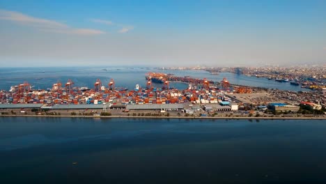 Cargo-industrial-port-aerial-view.-Manila,-Philippines