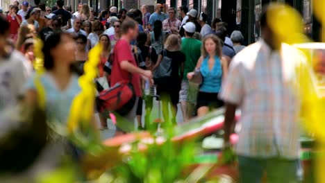 Traffic-and-multi-ethnic-pedestrians-on-streets-America