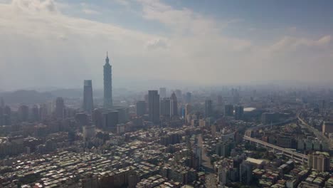 antena-centro-de-día-soleado-taipei-paisaje-panorama-4k-timelapse-Taiwán