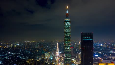 night-illuminated-taipei-cityscape-famous-tower-aerial-panorama-4k-timelapse-taiwan