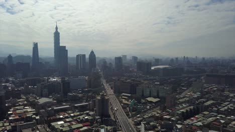 taiwan-taipei-cityscape-sunny-day-downtown-traffic-aerial-panorama-4k