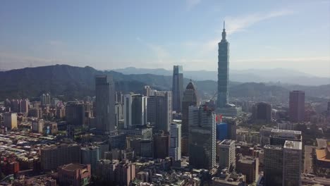 Taiwan-taipei-paisaje-urbano-día-soleado-centro-aéreo-panorama-4k