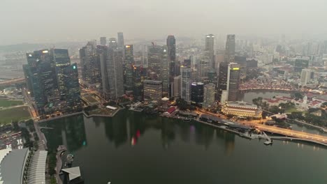 Escena-aérea-de-la-ciudad-de-Singapur-4k-video