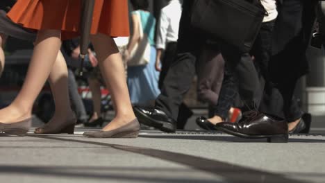 Slowmotion---Commuters-People-Sidewalks-Summer-Tokyo