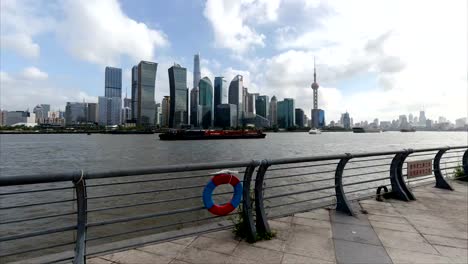 Zeitraffer-(Hyper-Zeitraffer)-Shanghai-Stadtbild-und-skyline