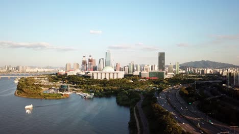 Vista-aérea-en-Seúl-Skyline,-Corea-del-sur.