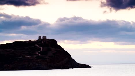 Templo-griego-de-Poseidón,-cabo-Sounio