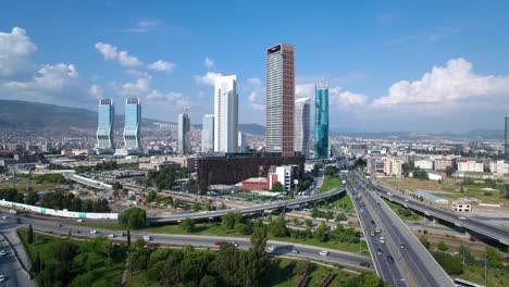 Izmir-view,--traffic-aerial-shot