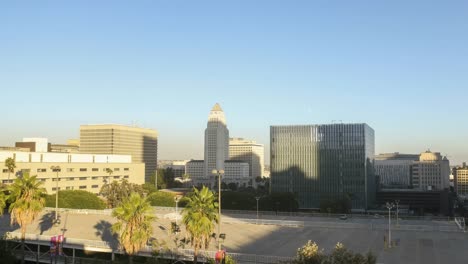 Los-Angeles-Courthouse-and-City-Hall-at-sunset