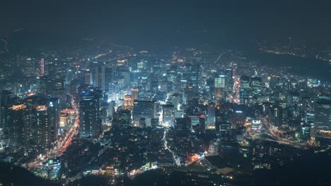 Seoul,-Korea,-Timelapse---Herzen-von-Seoul-in-night4K-Zeitraffer-Sequenz-von-Seoul,-Korea---Herzen-von-Seoul-in-der-Nacht