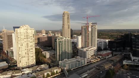 Aerial-of-Buckhead,-Atlanta,-Georgia