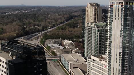 Aerial-of-Buckhead,-Atlanta,-Georgia