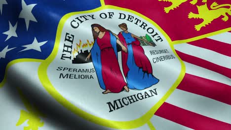 Flagge-von-Detroit-USA-City-Seamless-Looping-Waving-Animation