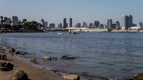 Horizonte-de-la-ciudad-de-San-Diego,-Time-Lapse