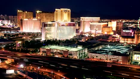 Panorama-de-Las-Vegas-toma-panorámica-de-la-noche,-lapso-de-tiempo