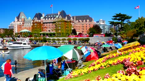 Victoria-Aboriginal-nativo-Carvers-en-Harbor