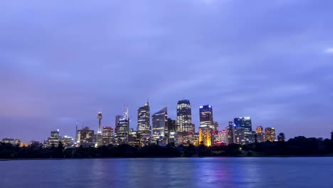 Lapso-de-tiempo-a-cámara-de-la-ciudad-de-Sydney,-Australia