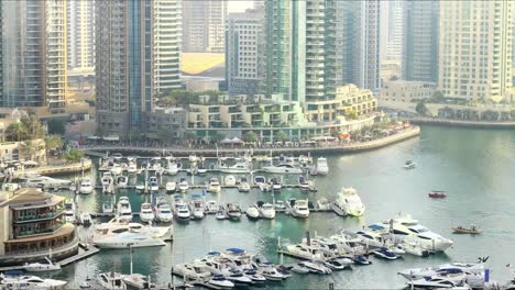 dubai-marina-de-yates-lugar,-time-lapse