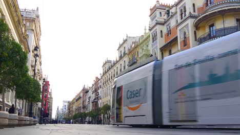 seville-main-tourist-street--traffic-4k-spain