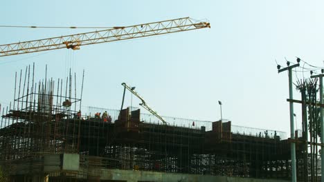 Time-Lapse-shot-of-a-building-under-construction