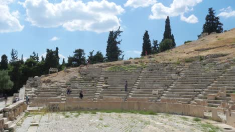 Anfiteatro-en-Acrópolis,-Atenas,-Grecia