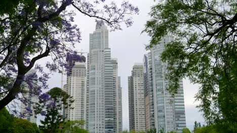 Skyscrapers-in-Puerto-Madero-neighborhood,-Buenos-Aires,