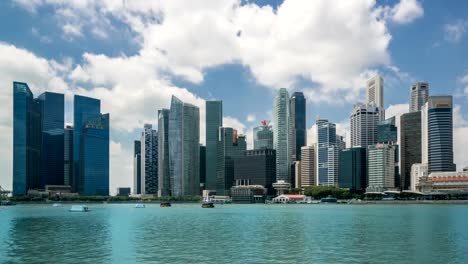 Time-lapse-of-Singapore-city-center-and-cloudscape