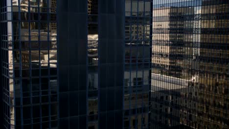 High-rise-glass-office-building-downtown-Los-Angeles.-4K