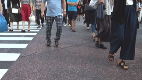 Gente-caminando-en-el-paso-de-peatones-de-Shibuya-(Slow-Motion-Video)-en-verano