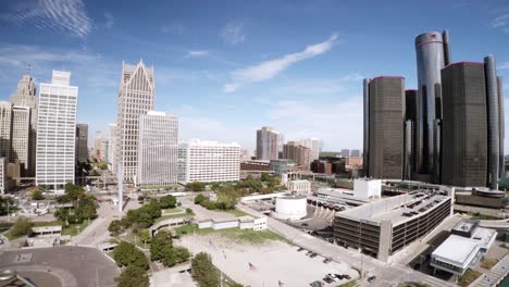 Aerial-view-of-Detroit-skyline